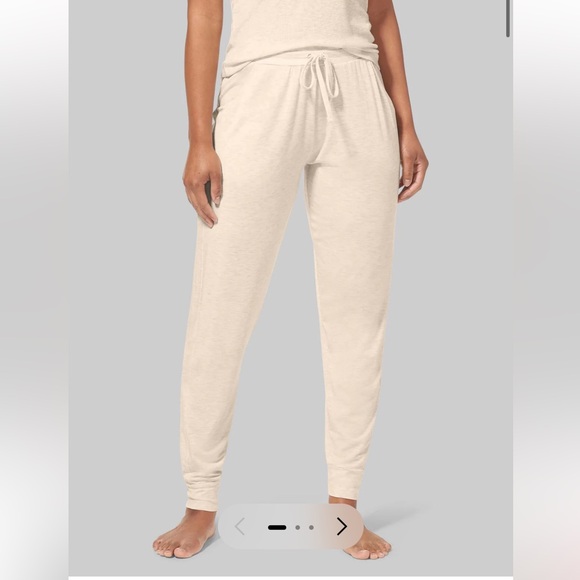 Tommy John Pants - Tommy John Downtime Joggers w Pockets Heathered Oatmeal SZ S w MEASUREMENTS